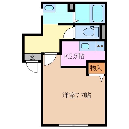 阿倉川駅 徒歩8分 1階の物件間取画像